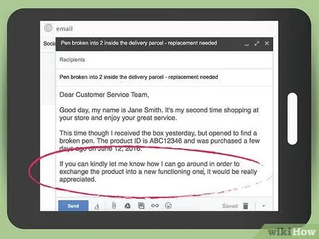 Напишите электронное письмо в службу поддержки клиентов. Шаг 12