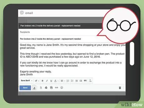 Skriv ett e -postmeddelande till kundtjänst Steg 16