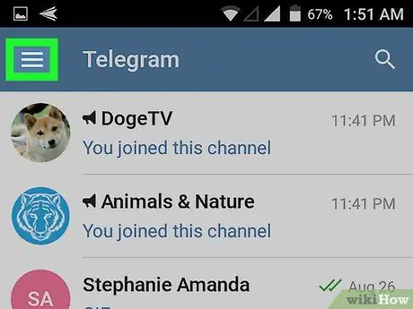 Андройд дээрх Telegram дээрх Chat ID -г мэдэх 2 -р алхам