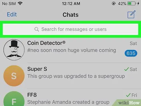 Vind Telegram-kanalen op iPhone of iPad Stap 2