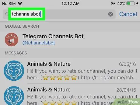 Trouver des chaînes de télégrammes sur iPhone ou iPad Étape 3