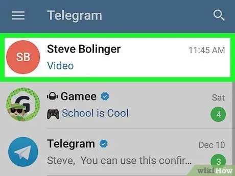 Въведете удебелен текст в Telegram на Android Стъпка 2