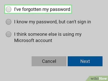 Reimposta una password Hotmail persa Passaggio 6