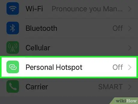 Aktivujte Internet Tethering na iPhonu Krok 12