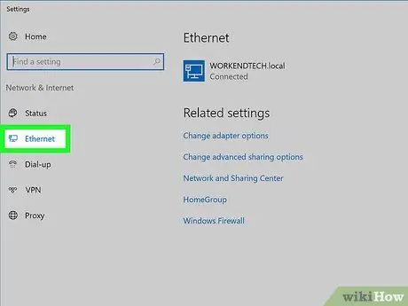 Ethernet 8 -qadamni o'rnating