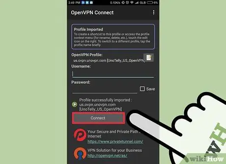 Conéctese a un servidor OpenVPN Paso 26