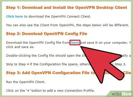 Txuas mus rau OpenVPN Server Step 3