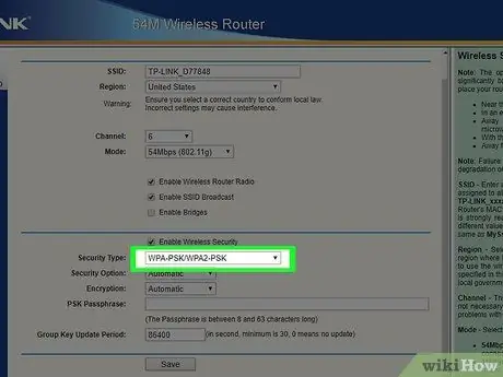 Modificare una password wireless TP Link Passaggio 7