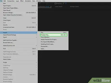 Motion Track v programe Adobe After Effects, krok 1