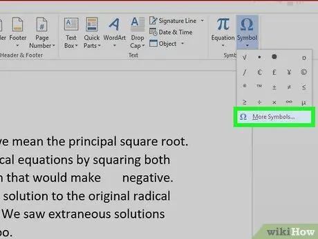 Type Square Root on PC or Mac Step 5