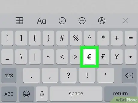 Tik die Euro -simbool Stap 16