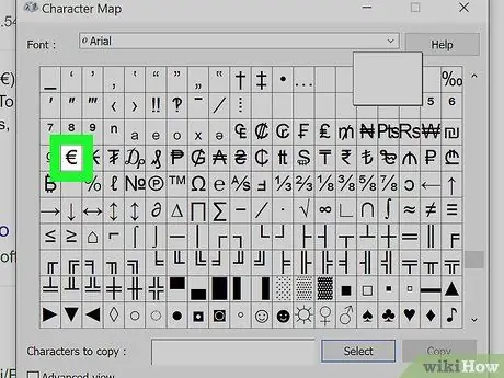 Tik die Euro -simbool Stap 5