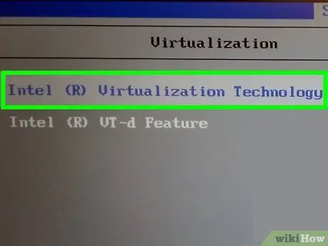 Hardver virtualizáció engedélyezése 5. lépés