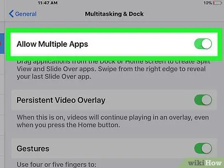 Enable and Disable Split Screen on an iPad Step 4