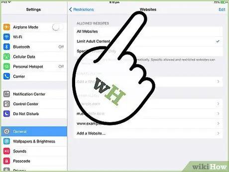 Bir iPad -də veb saytları bloklayın 12 -ci addım