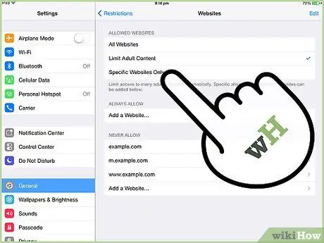 Bloquejar llocs web en un iPad Pas 13