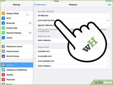 I-block ang Mga Website sa isang iPad Hakbang 5