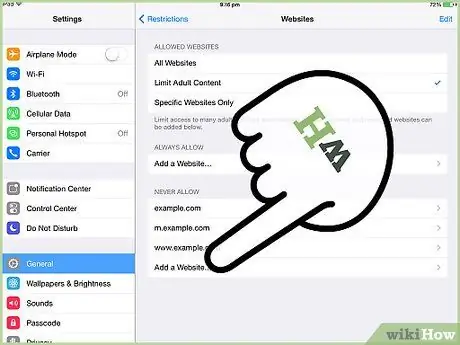 I-block ang Mga Website sa isang iPad Hakbang 8