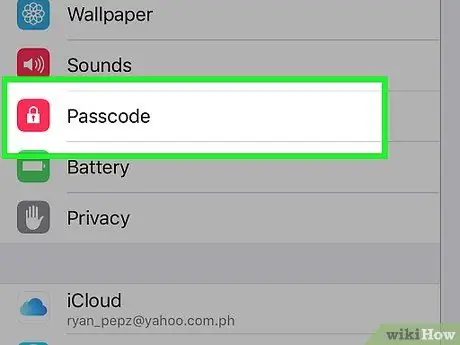 Magtakda ng isang Passcode sa iPad Hakbang 3