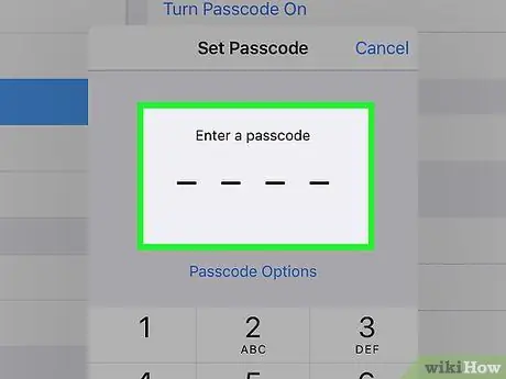 Indstil en adgangskode på iPad Trin 5