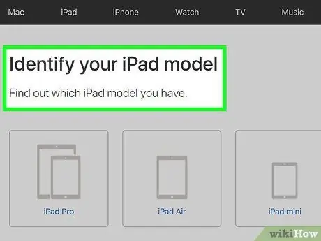 Determinați un model de iPad _