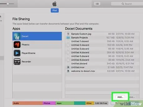 Överför filer till iPad från en dator Steg 6