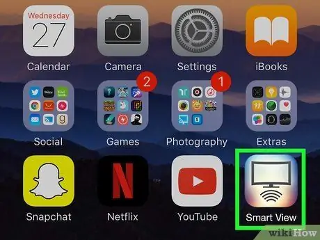 Smart View izmantošana iPhone vai iPad ierīcē 3. darbība