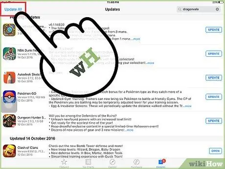Actualizați aplicațiile pe un iPad Pasul 5