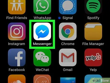 Messenger konta dzēšana iPhone vai iPad ierīcē 1. darbība