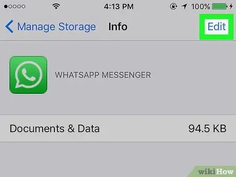 Eliminar copias de seguridad en WhatsApp en iPhone o iPad Paso 7