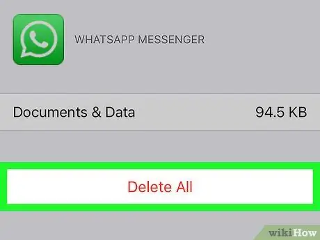 احذف النسخ الاحتياطية على WhatsApp على iPhone أو iPad الخطوة 8