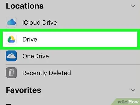 Agregue Google Drive a la aplicación Archivos en iPhone o iPad Paso 6