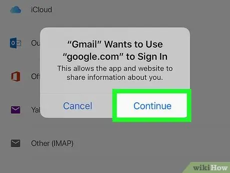 Aggiungi un account Google su iPhone o iPad Passaggio 15