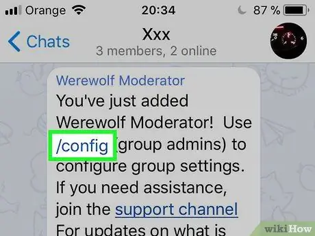 Igrajte Werewolf na Telegramu na iPhoneu ali iPadu 20. korak