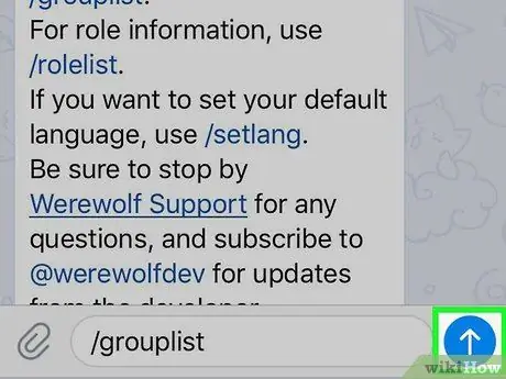 Spēlējiet vilkaci programmā Telegram iPhone vai iPad ierīcē 6. darbība