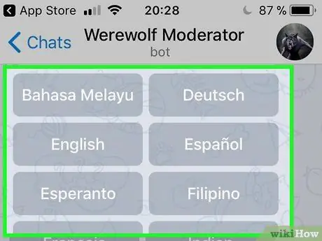 Hrajte Werewolf na Telegrame na zariadení iPhone alebo iPad, krok 7