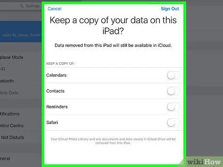 Sign Out of iCloud on iPhone or iPad Step 6