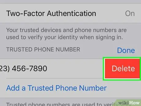 Vaihda Apple ID: si luotettu numero iPhonessa tai iPadissa Vaihe 12