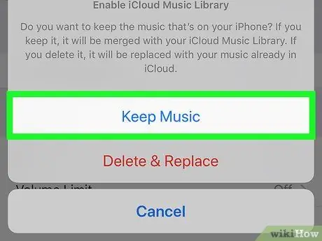 Backup della musica su iCloud su iPhone o iPad Passaggio 10