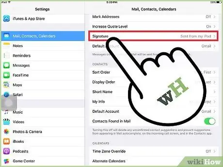 قم بتغيير توقيع البريد الإلكتروني على جهاز iPad الخطوة 18