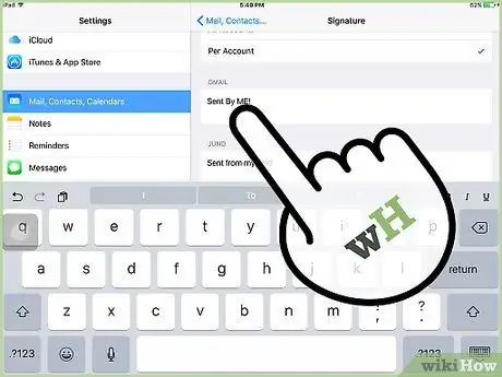 Schimbați semnătura de e-mail pe un iPad Pasul 22