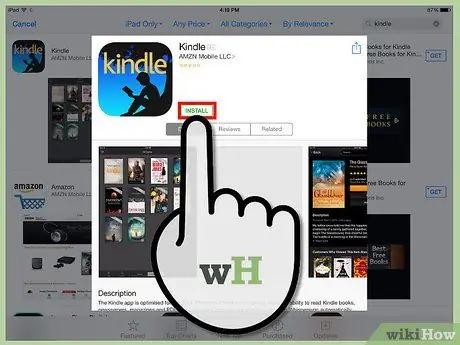 Atsisiųskite „Kindle Books“„iPad“3 veiksme