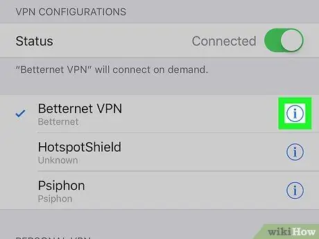 Huwag paganahin ang isang VPN sa iPhone o iPad Hakbang 4