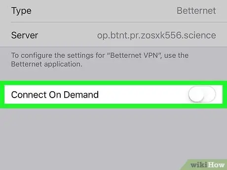 Lumpuhkan VPN pada iPhone atau iPad Langkah 5