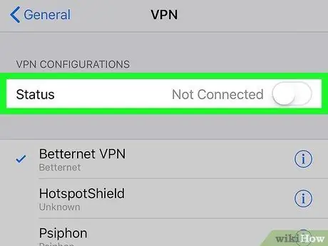 Onemogućite VPN na iPhoneu ili iPadu Korak 7