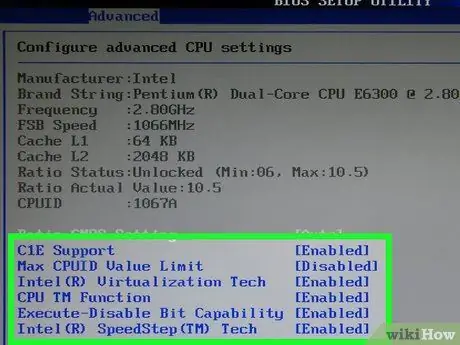 Inaktivera BIOS -minnesalternativ Steg 6