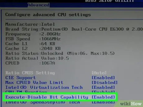 Desative as opções de memória BIOS, etapa 7