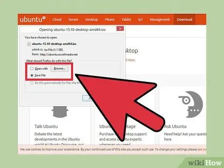 Įdiekite „Ubuntu Linux“be kompaktinio disko („Windows“) 6 veiksmas