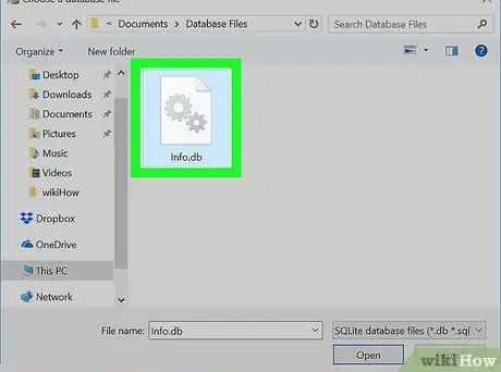 PC və ya Mac -da bir verilənlər bazası faylını açın Adım 6