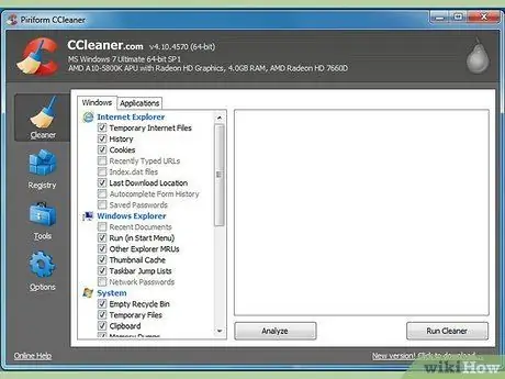 Используйте CCleaner Step 1